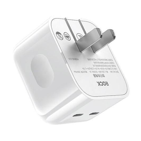 ROCK T58 35W Dual USB - C / Type - C Ports PD Charger, CN Plug, CN Plug - ORIWHIZ