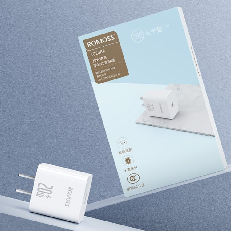 ROMOSS AC20RA PD 20W Type - C/USB - C Charger Adapter CN Wall Plug, Only Plug, With Cable Kit - ORIWHIZ