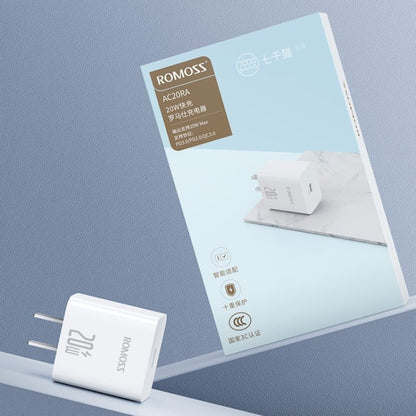 ROMOSS AC20RA PD 20W Type - C/USB - C Charger Adapter CN Wall Plug, Only Plug, With Cable Kit - ORIWHIZ