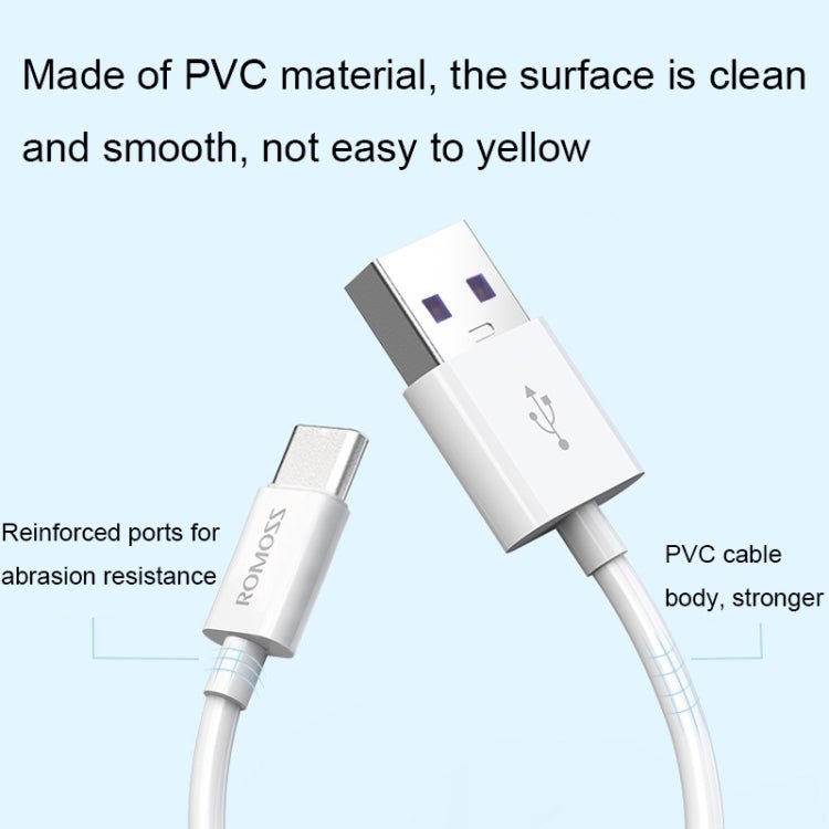 ROMOSS CB304 6A 100W USB to Type - C/USB - C Data Cable, Length: 0.2m, 0.2m, 1m, 1.5m, 2m - ORIWHIZ