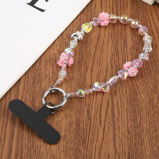 Rose Bead Chain Phone Anti - lost Short Lanyard - ORIWHIZApple AccessoriesGadgetsLanyards & Wrist Straps