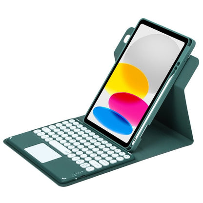 Round Button 360 Degree Rotatable Bluetooth Keyboard Leather Case with Touchpad, For iPad 10th Gen 10.9 2022, For iPad Air 2022 / iPad Pro 11 2021, For iPad 10.2 2021 / Air 2019 - ORIWHIZApple AccessoriesiPad KeyboardiPad Keyboard Universal