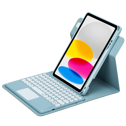 Round Button 360 Degree Rotatable Bluetooth Keyboard Leather Case with Touchpad, For iPad 10th Gen 10.9 2022, For iPad Air 2022 / iPad Pro 11 2021, For iPad 10.2 2021 / Air 2019 - ORIWHIZApple AccessoriesiPad KeyboardiPad Keyboard Universal