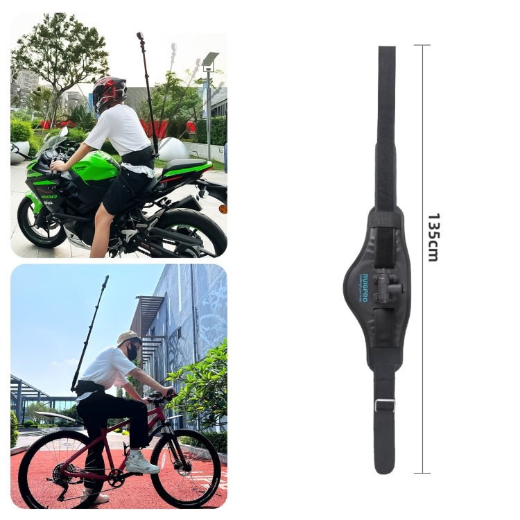 RUIGPRO Waist Belt Mount Strap, For Phone Gimbal Stabilizer, With Action Cameras Adapter, With Phone Clamp, With Phone Clamp & Selfie Stick, With Adapter & Selfie Stick - ORIWHIZChest BeltDJI & Insta360 AccessoriesRUIGPRO