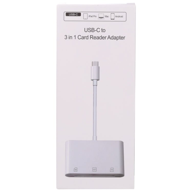 S - 205 3 in 1 CF Card / TF Card / SD Card Reader For USB - C / Type - C Devices, S - 205 - ORIWHIZ