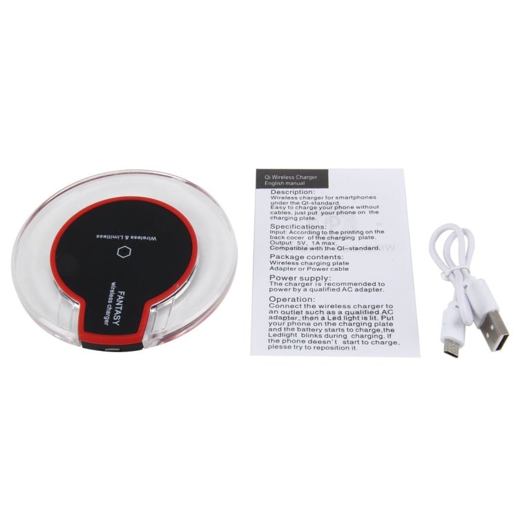 Safety Wireless and Limitless QI - standard Wireless Charger Fast Charging Charger with Micro USB Cable, Black+White, White - ORIWHIZ