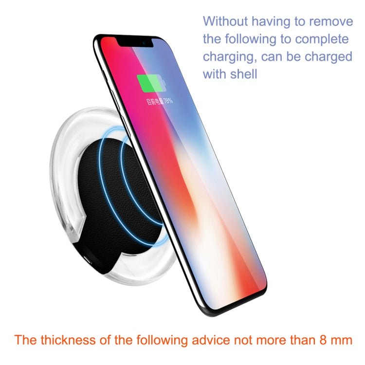 Safety Wireless and Limitless QI - standard Wireless Charger Fast Charging Charger with Micro USB Cable, Black+White, White - ORIWHIZ