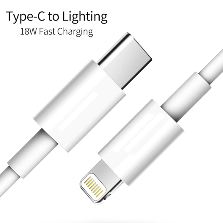 SDC - 18W 18W PD + QC 3.0 USB Dual Port Fast Charging Universal Travel Charger with Type - C / USB - C to 8 Pin Fast Charging Data Cable, AU Plug, Type - C / USB - C to 8 Pin (AU Plug) - ORIWHIZ