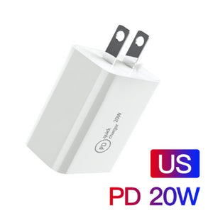 SDC - 20W 2 in 1 PD 20W USB - C / Type - C Travel Charger + 3A PD 3.0 USB - C / Type - C to USB - C / Type - C Fast Charge Data Cable Set, Cable Length: 1m,, US Plug, EU Plug, UK Plug - ORIWHIZ