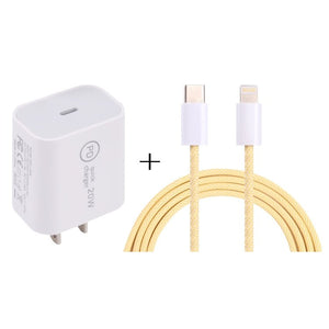 SDC - 20W PD USB - C / Type - C Travel Charger + 1m 20W USB - C / Type - C to 8 Pin Data Cable Set,, EU Plug, US Plug - ORIWHIZ