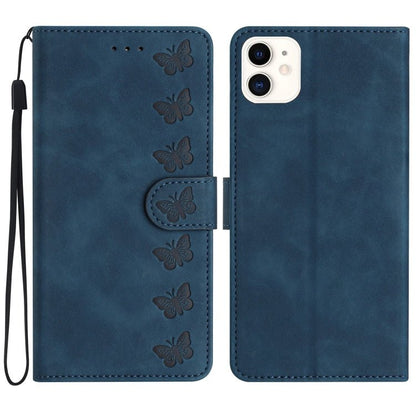 Seven Butterflies Embossed Leather Phone Case for iPhone 13/12/11 Series - ORIWHIZApple AccessoriesiPhone 13 mini CasesMore iPhone Cases