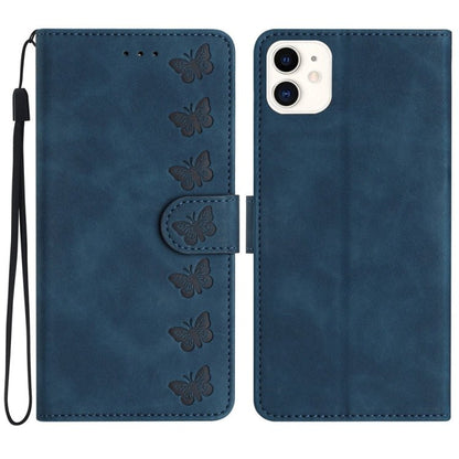 Seven Butterflies Embossed Leather Phone Case for iPhone 13/12/11 Series - ORIWHIZApple AccessoriesiPhone 13 mini CasesMore iPhone Cases