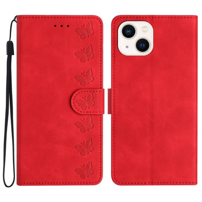 Seven Butterflies Embossed Leather Phone Case for iPhone 13/12/11 Series - ORIWHIZApple AccessoriesiPhone 13 mini CasesMore iPhone Cases