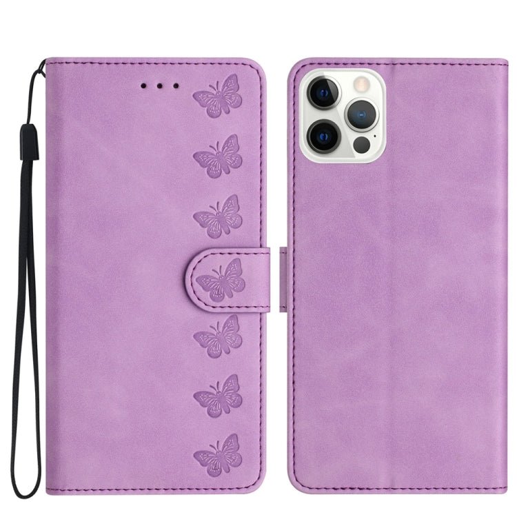 Seven Butterflies Embossed Leather Phone Case for iPhone 13/12/11 Series - ORIWHIZApple AccessoriesiPhone 13 mini CasesMore iPhone Cases