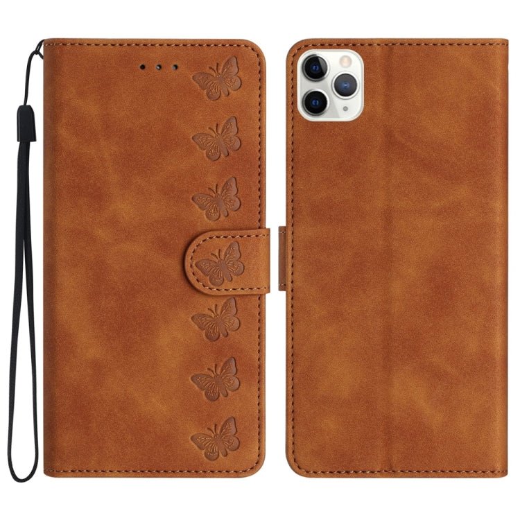 Seven Butterflies Embossed Leather Phone Case for iPhone 13/12/11 Series - ORIWHIZApple AccessoriesiPhone 13 mini CasesMore iPhone Cases