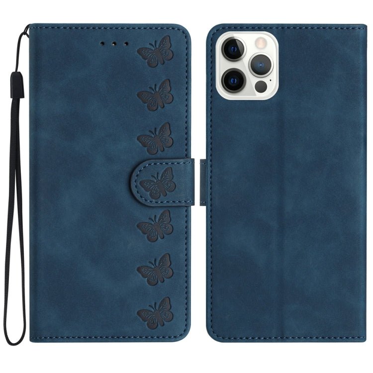 Seven Butterflies Embossed Leather Phone Case for iPhone 13/12/11 Series - ORIWHIZApple AccessoriesiPhone 13 mini CasesMore iPhone Cases