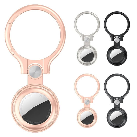 Shockproof Anti - scratch Full Metal Case Cover with Keychain Ring Loop, For AirTag - ORIWHIZ