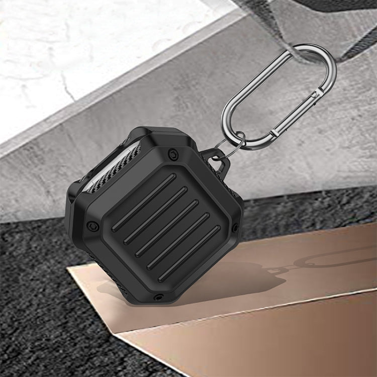 Shockproof Carbon Fiber Luggage Earphone Protective Case with Hook, For Samsung Galaxy Buds Live / Buds 2 / Buds Pro / Buds 2 Pro - ORIWHIZ
