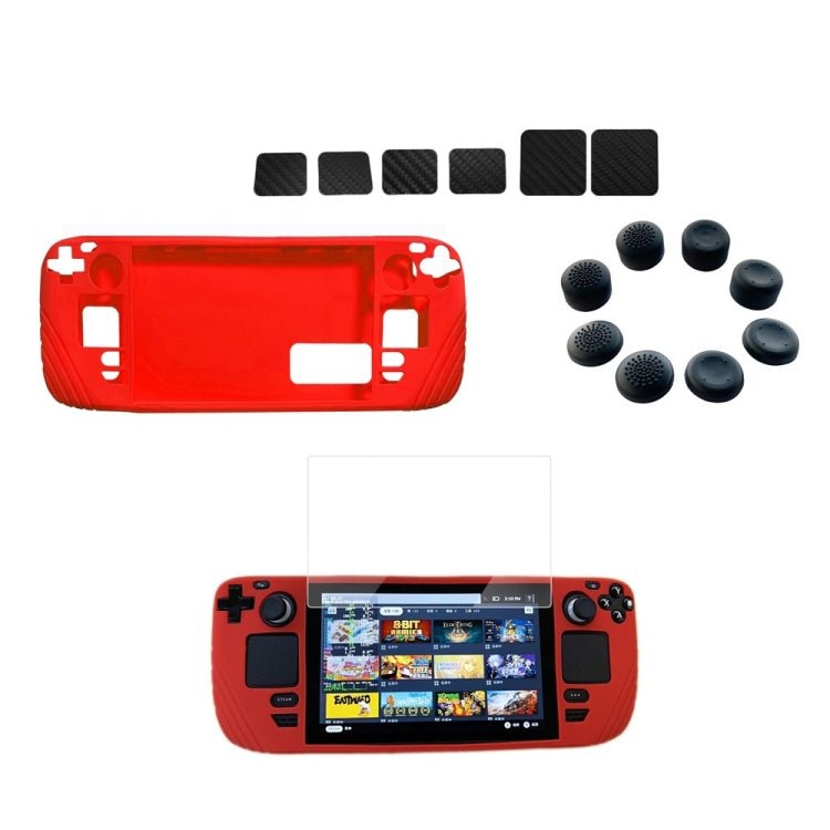 Shockproof Silicone Game Console Protective Case, Protective Case Pink, Protective Case Red, Protective Case Blue, Protective Case Black, Protective Case Transparent White, Protective Case Cyan, Protective Case Camouflage Red���������������������������... - ORIWHIZSteam Deck AccessoriesSteam Deck Accessories Cover CaseToys & Hobbies