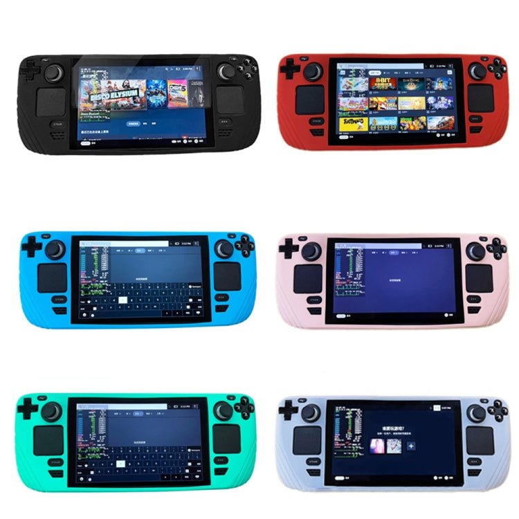 Shockproof Silicone Game Console Protective Case, Protective Case Pink, Protective Case Red, Protective Case Blue, Protective Case Black, Protective Case Transparent White, Protective Case Cyan, Protective Case Camouflage Red���������������������������... - ORIWHIZSteam Deck AccessoriesSteam Deck Accessories Cover CaseToys & Hobbies