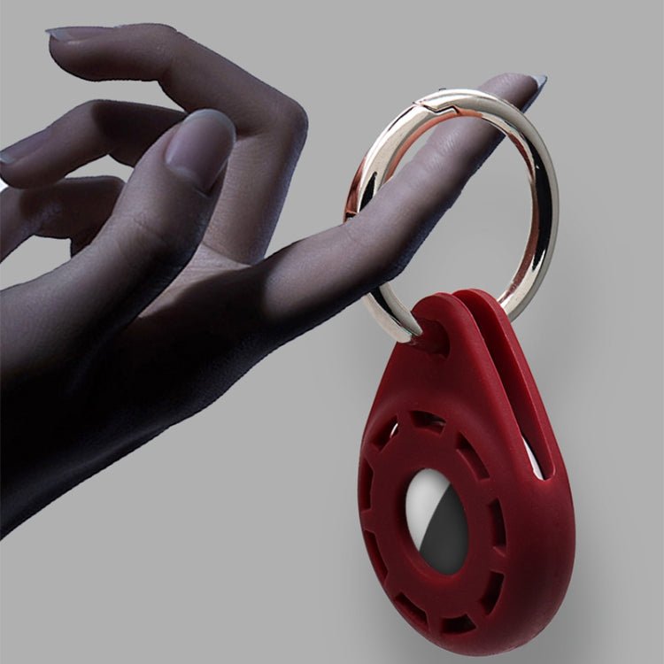 Silica Gel Anti - scratch Shockproof Protective Cover Soft Case with Keychain Ring Loop, For AirTag - ORIWHIZ