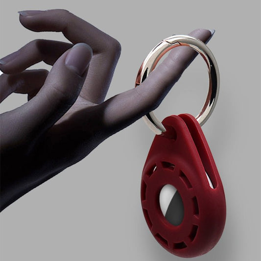 Silica Gel Anti - scratch Shockproof Protective Cover Soft Case with Keychain Ring Loop, For AirTag - ORIWHIZ