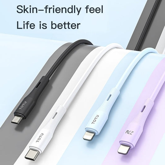 Silicone Data Cable, Length:1m, USB to 8 Pin, USB to Type - C - ORIWHIZ