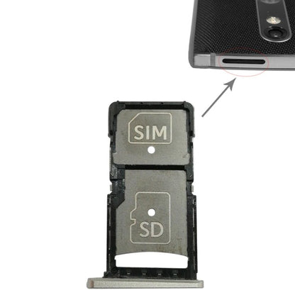 SIM Card Tray + Micro SD Card Tray for Motorola Droid Turbo 2 / XT1585, For Motorola Droid Turbo 2 (Grey), For Motorola Droid Turbo 2 - ORIWHIZ