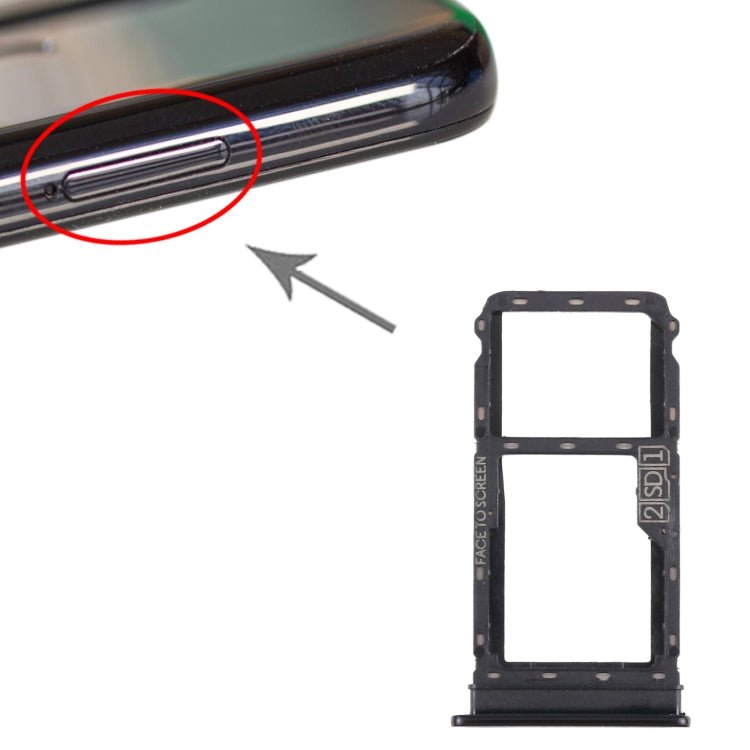 SIM Card Tray + Micro SD Card Tray for Motorola Moto G8 Plus XT2019 XT2019 - 2, For Motorola Moto G8 Plus - ORIWHIZ