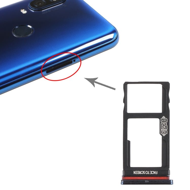 SIM Card Tray + Micro SD Card Tray for Motorola Moto One Vision / P50, For Motorola Moto One Vision - ORIWHIZ