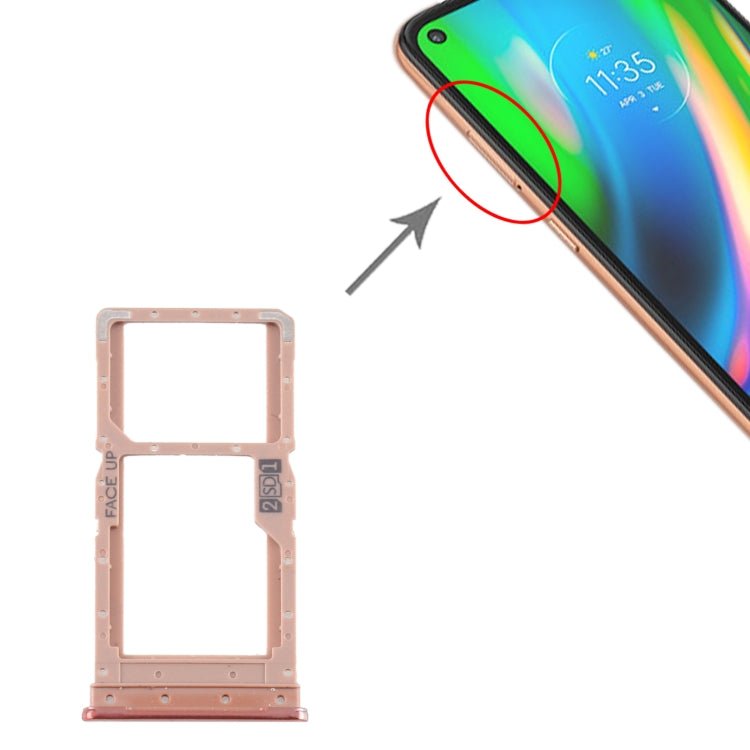 SIM Card Tray + SIM Card Tray / Micro SD Card Tray for Motorola Moto G9 Plus XT2087 - 1, For Motorola Moto G9 Plus - ORIWHIZ