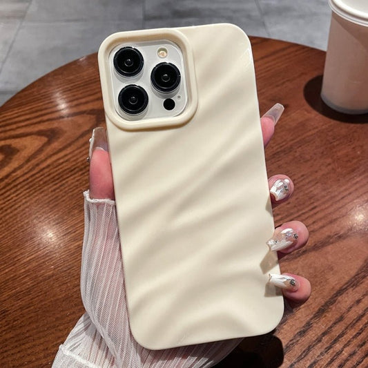 Solid Color Wave Texture TPU Phone Case, For iPhone 16 Pro Max, For iPhone 16 Pro, For iPhone 16 Plus, For iPhone 16, For iPhone 15 Pro Max, For iPhone 15 Pro, For iPhone 15 Plus, For iPhone 15, For iPhone 14 Plus, For iPhone 14 /13, For iPhone 14 Pro