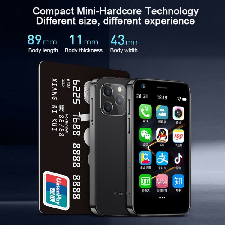 SOYES XS12, 3GB+32GB, 3.0 inch Android 9.0 MTK6737M Quad Core up to 1.1GHz, Bluetooth, WiFi, FM, Network: 4G, Dual SIM, 3GB+32GB - ORIWHIZ