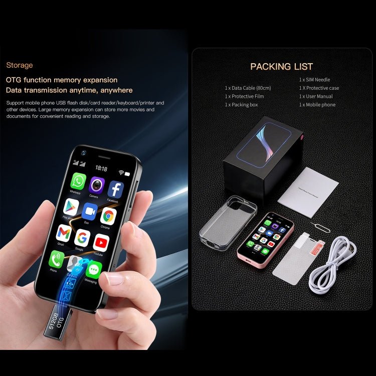 SOYES XS12 Pro, 4GB+64GB 3.0 inch Android 10.0 MTK6750 Octa Core, Bluetooth, WiFi, FM, OTG, Network: 4G, Dual SIM, Support Google Play, 4GB+64GB - ORIWHIZ