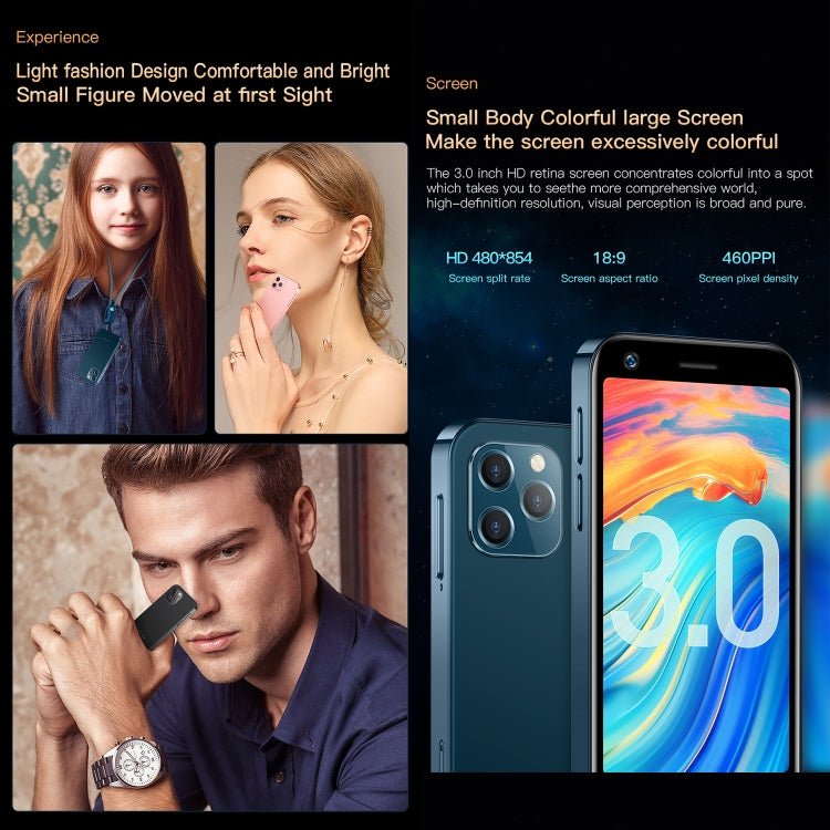 SOYES XS12 Pro, 4GB+64GB 3.0 inch Android 10.0 MTK6750 Octa Core, Bluetooth, WiFi, FM, OTG, Network: 4G, Dual SIM, Support Google Play, 4GB+64GB - ORIWHIZ