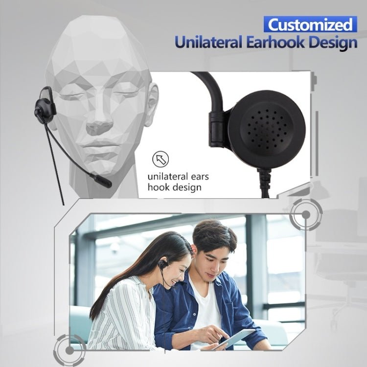 SOYTO SY227 Single - side Operator Ear Hook Headset Corded Computer Headset, 3.5mm, Separation USB Wire Control - ORIWHIZConsumer ElectronicsSOYTOWalkie Talkie