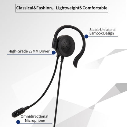 SOYTO SY227 Single - side Operator Ear Hook Headset Corded Computer Headset, 3.5mm, Separation USB Wire Control - ORIWHIZConsumer ElectronicsSOYTOWalkie Talkie