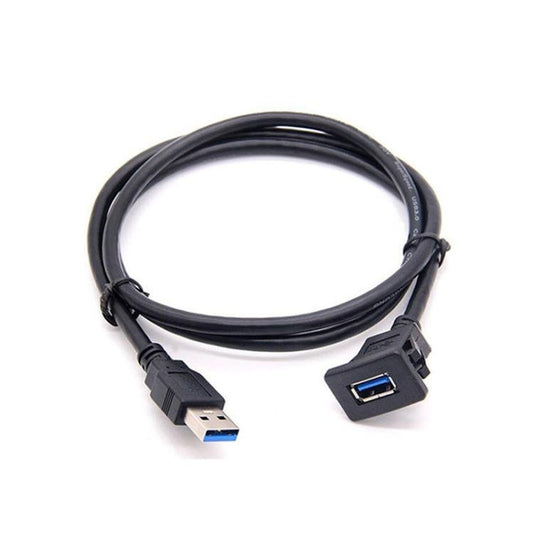 Square Snap - On USB3.0 Compatible 2.0 Car Boat Motorcycle Instrument Panel Extension Cable, 1m - ORIWHIZCar Replacement PartsDIY CablesIn Car