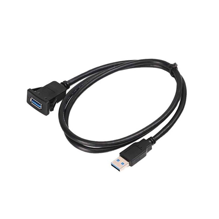 Square Snap - On USB3.0 Compatible 2.0 Car Boat Motorcycle Instrument Panel Extension Cable, 1m - ORIWHIZCar Replacement PartsDIY CablesIn Car