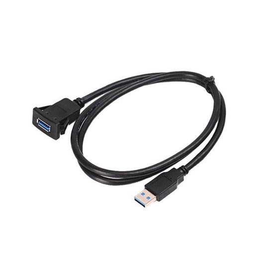 Square Snap - On USB3.0 Compatible 2.0 Car Boat Motorcycle Instrument Panel Extension Cable, 1m - ORIWHIZCar Replacement PartsDIY CablesIn Car