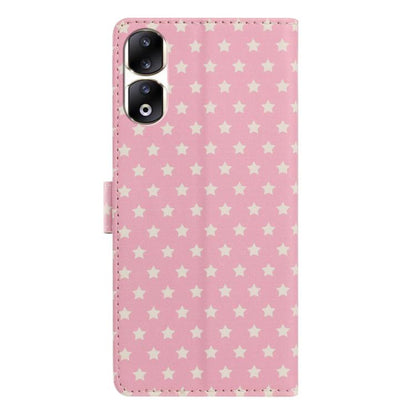 Star Pattern Magnetic Buckle Vegan Leather Phone Case with Wrist Strap, For Honor 90 Pro, For Honor 90, For Honor X7, For Honor X8 - ORIWHIZHonorHonor CasesMobile Accessories