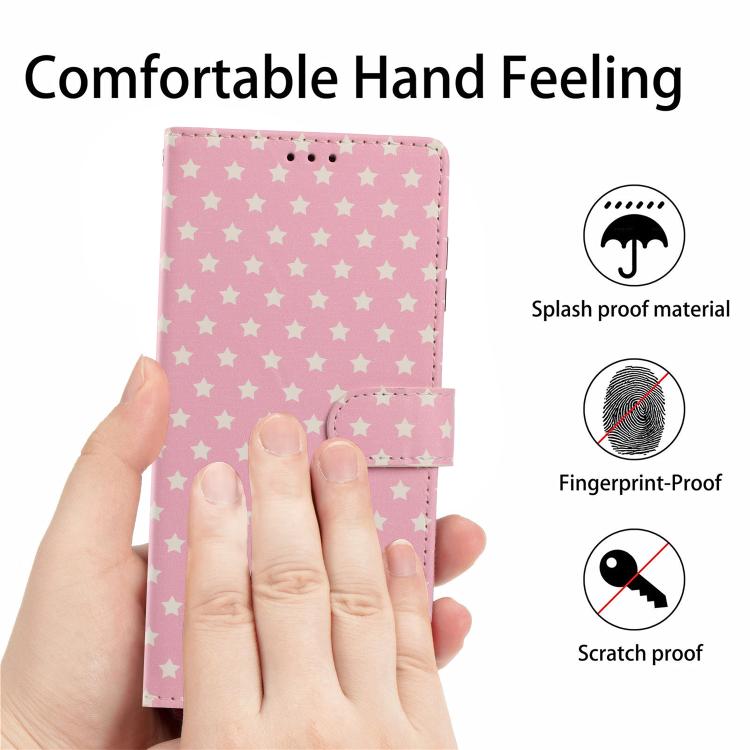 Star Pattern Magnetic Buckle Vegan Leather Phone Case with Wrist Strap, For Honor 90 Pro, For Honor 90, For Honor X7, For Honor X8 - ORIWHIZHonorHonor CasesMobile Accessories