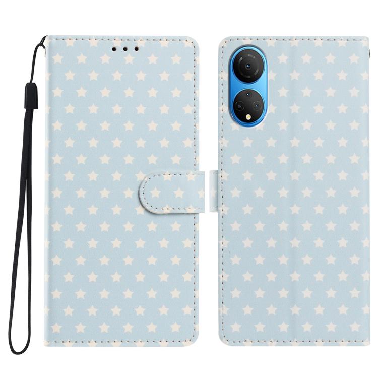 Star Pattern Magnetic Buckle Vegan Leather Phone Case with Wrist Strap, For Honor 90 Pro, For Honor 90, For Honor X7, For Honor X8 - ORIWHIZHonorHonor CasesMobile Accessories