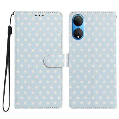 Star Pattern Magnetic Buckle Vegan Leather Phone Case with Wrist Strap, For Honor 90 Pro, For Honor 90, For Honor X7, For Honor X8 - ORIWHIZHonorHonor CasesMobile Accessories