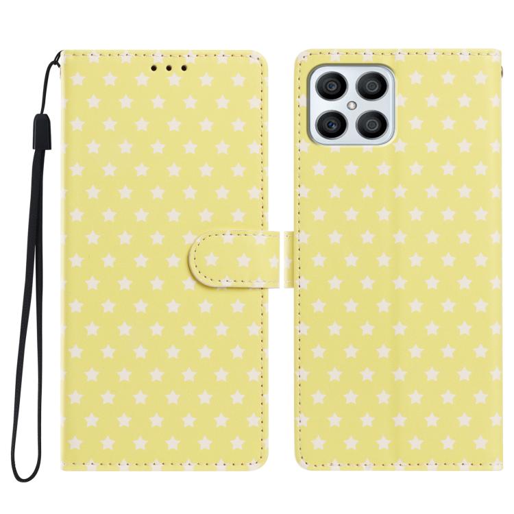 Star Pattern Magnetic Buckle Vegan Leather Phone Case with Wrist Strap, For Honor 90 Pro, For Honor 90, For Honor X7, For Honor X8 - ORIWHIZHonorHonor CasesMobile Accessories