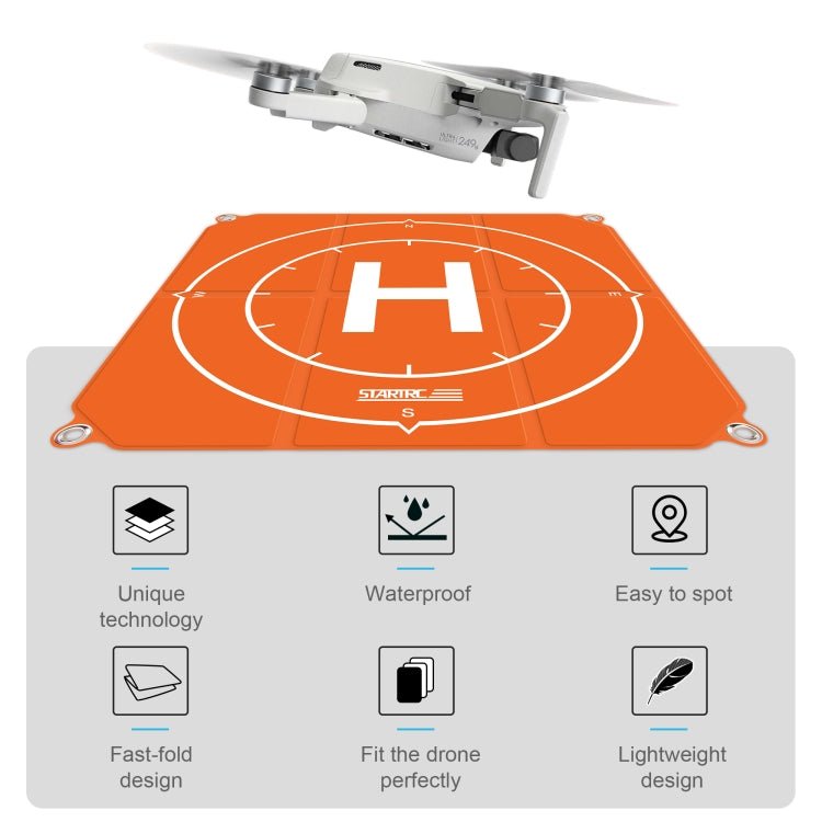 STARTRC 1109143 50cm Portable Drone Universal Foldable Square Parking Apron Landing Pad for DJI FPV / mini 2 / Air 2, 50cm - ORIWHIZDJI & Insta360 AccessoriesDJI FPV SeriesSTARTRC