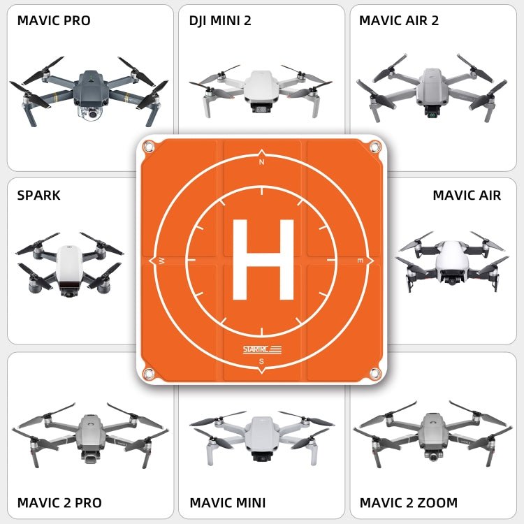 STARTRC 1109143 50cm Portable Drone Universal Foldable Square Parking Apron Landing Pad for DJI FPV / mini 2 / Air 2, 50cm - ORIWHIZDJI & Insta360 AccessoriesDJI FPV SeriesSTARTRC