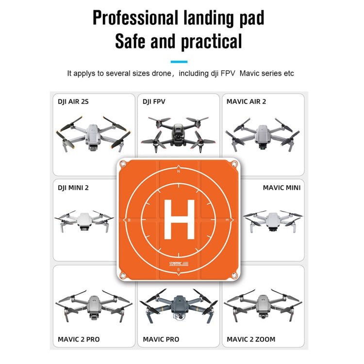 STARTRC 65cm Portable Foldable Square Parking Apron Landing Pad for DJI FPV / mini 2 / Mavic Air 2 / Air 2S, 65cm - ORIWHIZDJI & Insta360 AccessoriesDJI FPV SeriesOther Accessories