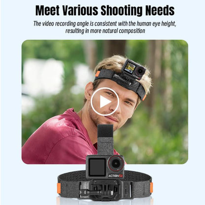 STARTRC Adjustable Head Strap Magnetic Eco - friendly Vlog POV Mount Belt for GoPro, Insta360, DJI Osmo Action and Other Action Cameras, Magnetic Vlog POV Mount Belt - ORIWHIZDJI & Insta360 AccessoriesHead BeltSTARTRC