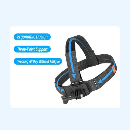 STARTRC Adjustable Head Strap Magnetic Eco - friendly Vlog POV Mount Belt for GoPro, Insta360, DJI Osmo Action and Other Action Cameras, Magnetic Vlog POV Mount Belt - ORIWHIZDJI & Insta360 AccessoriesHead BeltSTARTRC